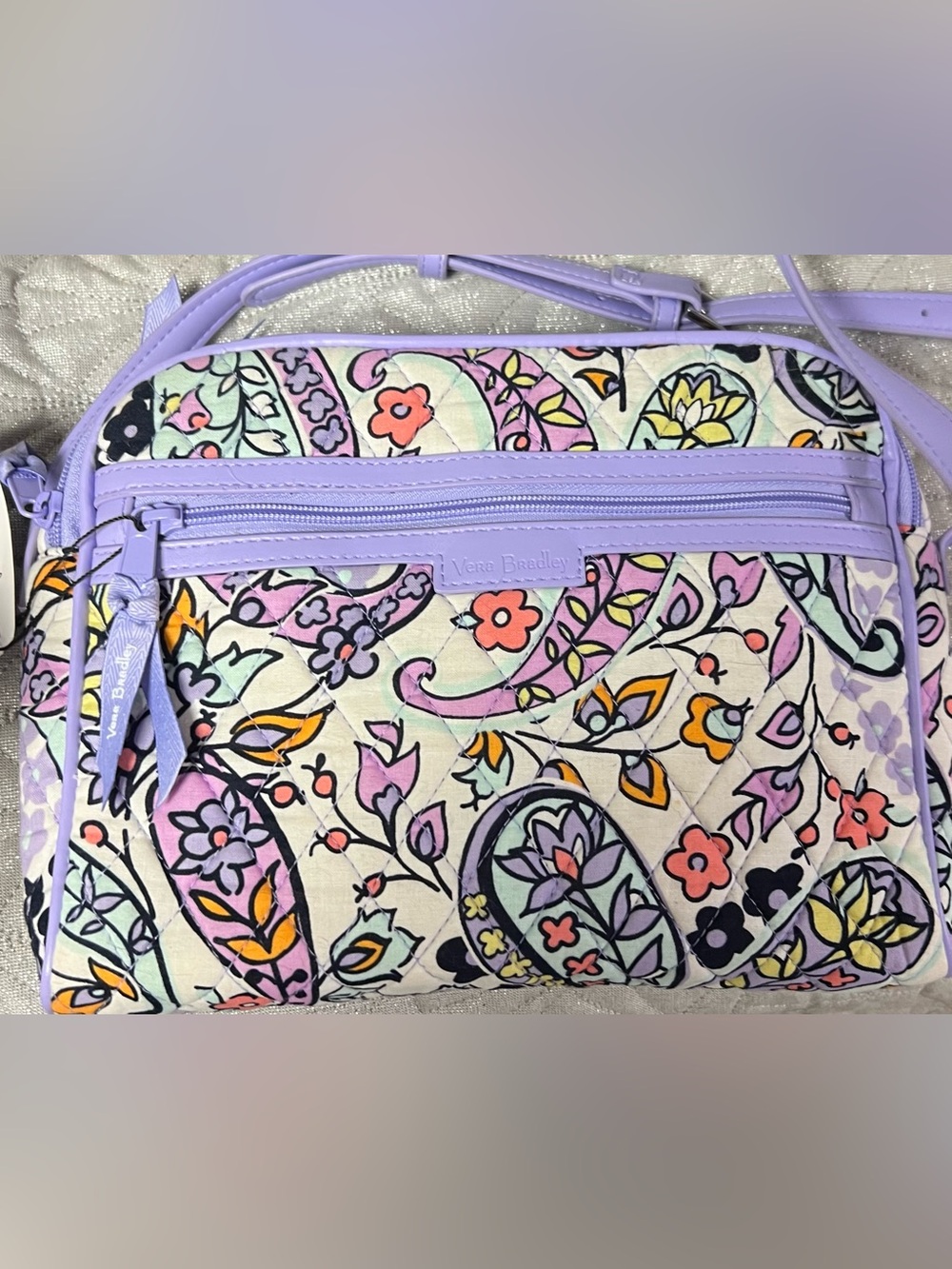 NWT Vera Bradley Trimmed Crossbody - Maddalena Paisley Soft Print